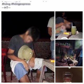 Hình ảnh nam thanh niên tử vong bất thường trên ghế nhựa.