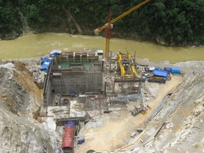 Thủy điện Nho Quế 3 ngày còn đang trong quá trình thi công.