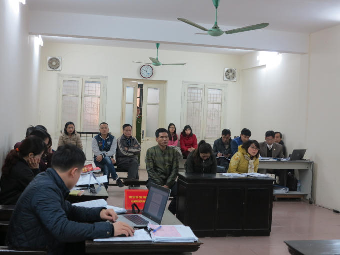 Các bị cáo tại tòa.
