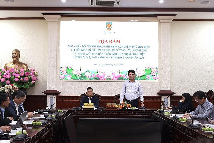 Quang cảnh Tọa đàm chiều 11/3 do Thứ trưởng Nguyễn Thanh Tịnh chủ trì. (Ảnh: PV)