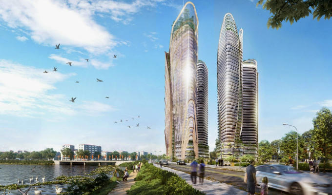 Phối cảnh Dự án Tổ hợp trung tâm thương mại Chợ Sắt..