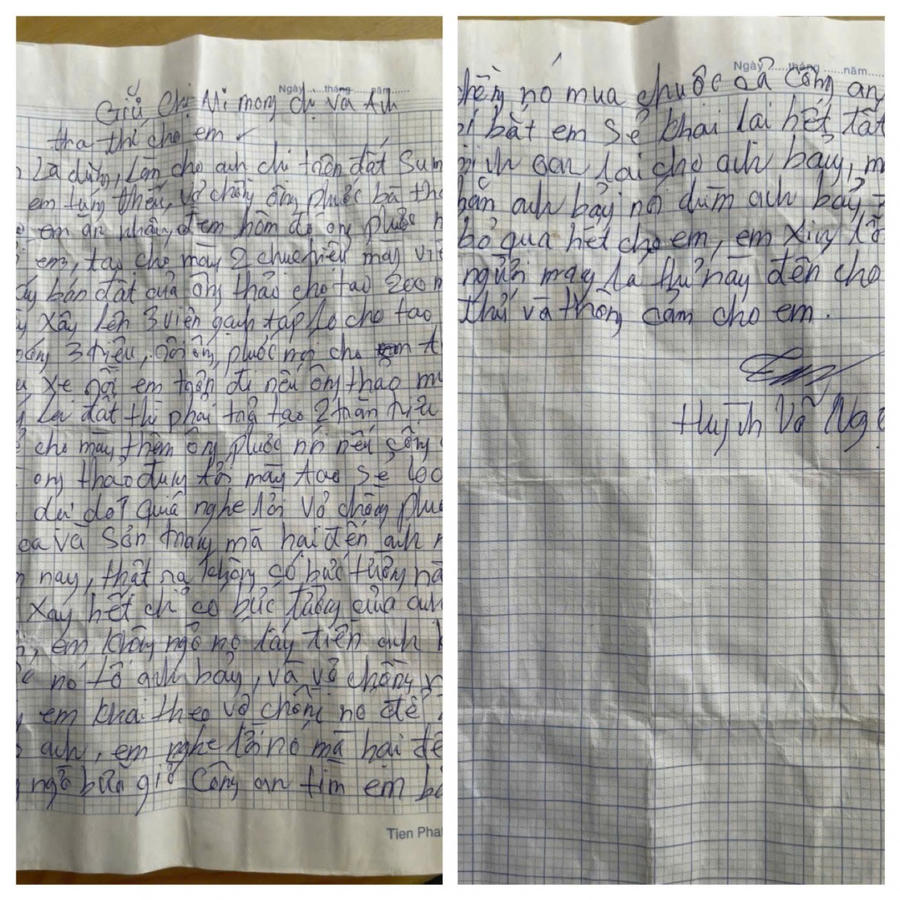 Lời thú tội ký tên ông Huỳnh Võ Ngọc Tuấn. (ảnh do đương sự cung cấp).