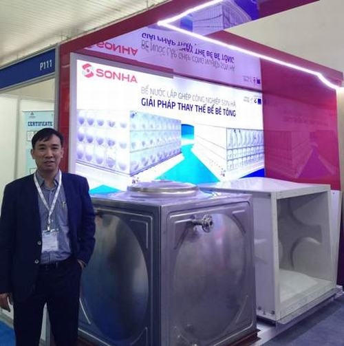 Công ty Sơn Hà mang tới Triển lãm nhiều sản phẩm.