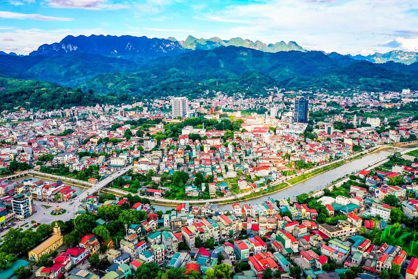 Một góc của TP Cao Bằng. (Ảnh: Báo Cao Bằng).
