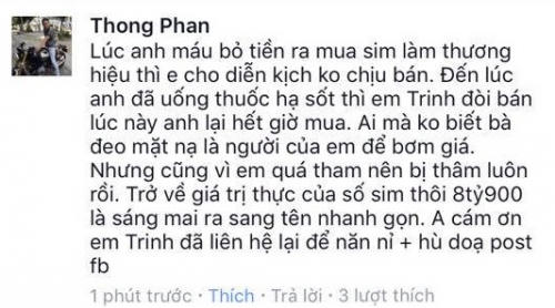 Người về nhì trong cuộc đấu giá lên tiếng phản bác khi bị Ngọc Trinh tố lật kèo.