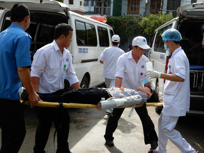 Tình huống giả định là một cơn bão cực mạnh đổ bộ vào khu vực Duyên hải miền Trung, gây thiệt hại nặng về người và tài sản.