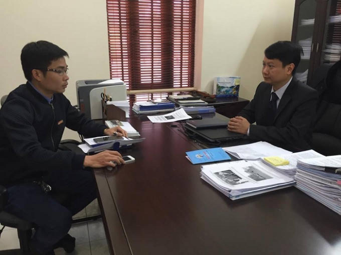 Ông Hồ Quang Huy làm việc phóng viên Phapluatplus.vn.