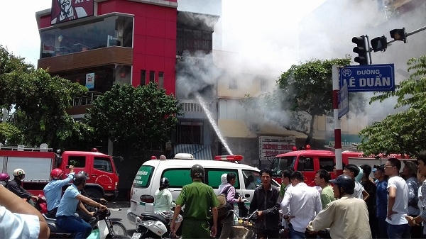 Hiện trường vụ cháy.