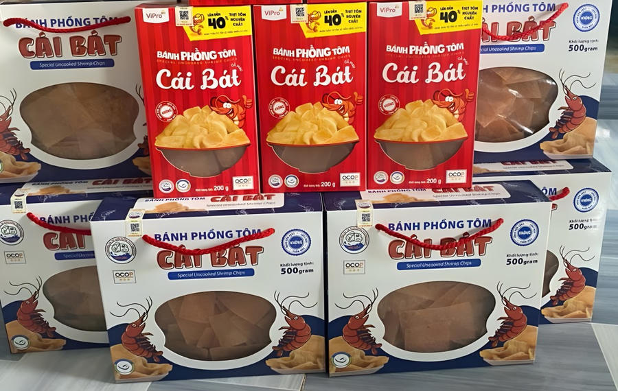 Bánh phồng tôm HTX Cái Bát (nâng OCOP 4 sao).