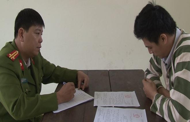 Lê Đức Anh tại cơ quan điều tra.