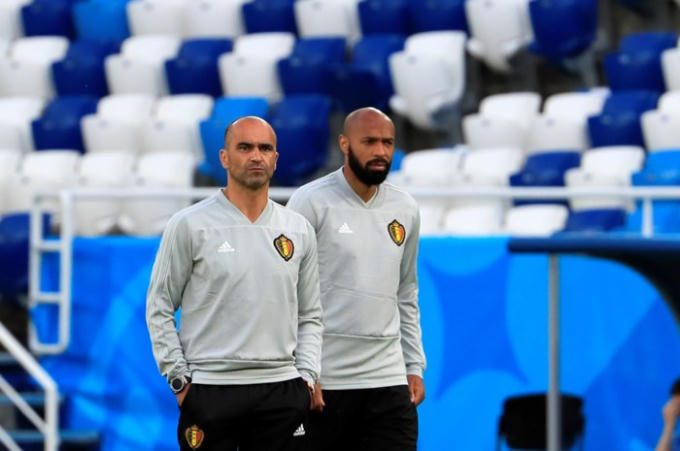 Thierry Henry giờ là cánh tay đắc lực của HLV Roberto Martinez ở tuyển Bỉ.