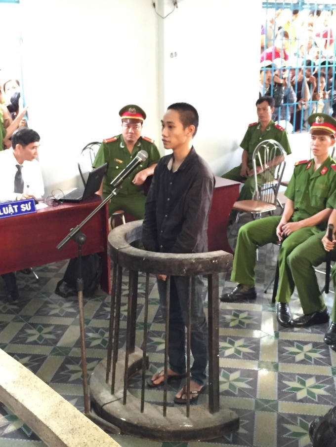 Bị cáo Thái nghe tuyên án. Ảnh: Ngọc Trìu