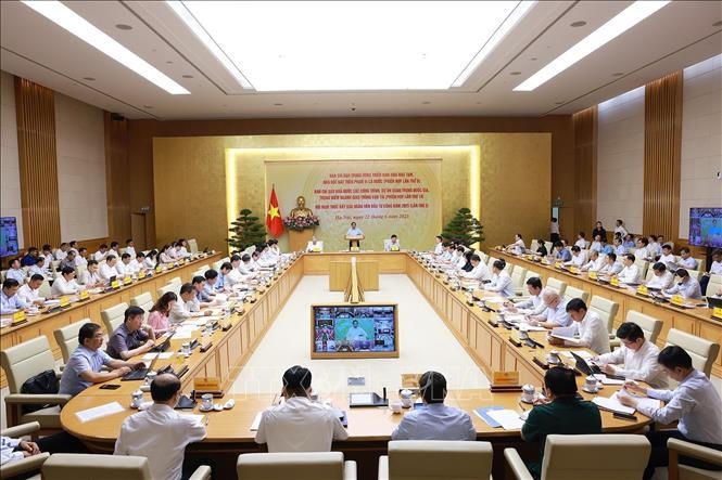 Phiên họp liên BCĐ về xoá nhà tạm và dự án trọng điểm. Ảnh: Dương Giang/TTXVN