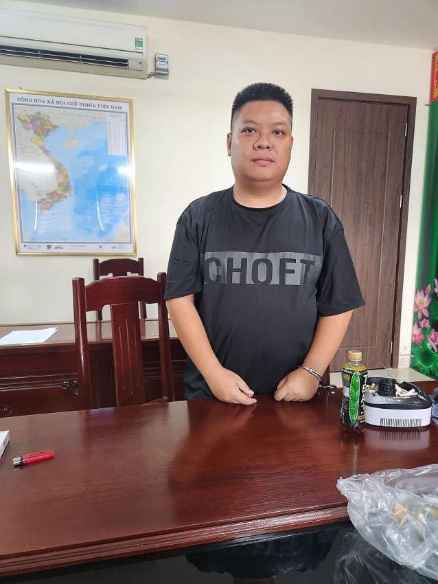 Đối tượng Châu Khắc Thành bị Cơ quan Công an bắt giữ.