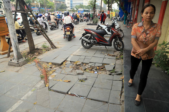Đường Nguyễn Trãi, Trần Phú, Nguyễn Chí Thanh, Trần Duy Hưng đang gặp phải tình trạng này