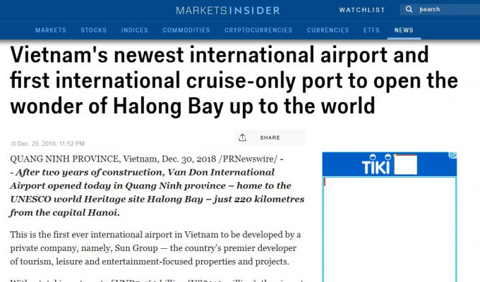 Một số báo điện tử uy tín thế giới đưa tin về sự kiện này.