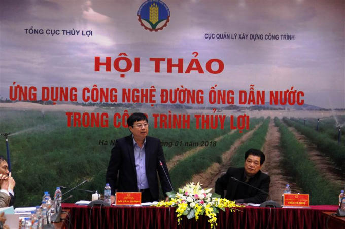 Ứng dụng c&ocirc;ng nghệ đường ống dẫn nước trong c&ocirc;ng tr&igrave;nh thủy lợi phục vụ t&aacute;i cơ cấu ng&agrave;nh n&ocirc;ng nghiệp