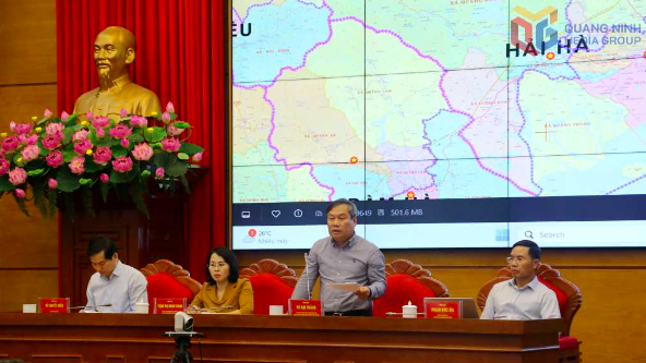 Ông Vũ Đại Thắng, Ủy viên Trung ương Đảng, Bí thư Tỉnh ủy Quảng Ninh phát biểu chỉ đạo tại hội nghị.