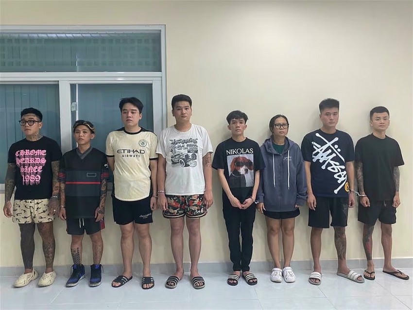 Các đối tượng bị bắt giữ.