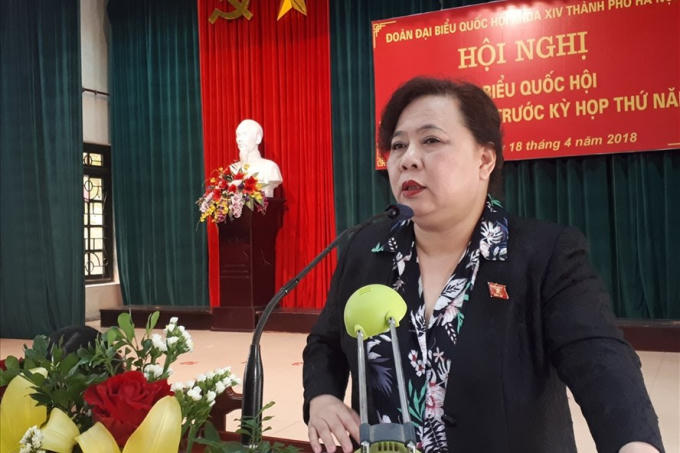Phó Bí thư Thành ủy, Chủ tịch HĐND thành phố, Phó Trưởng Đoàn đại biểu Quốc hội TP Hà Nội Nguyễn Thị Bích Ngọc.