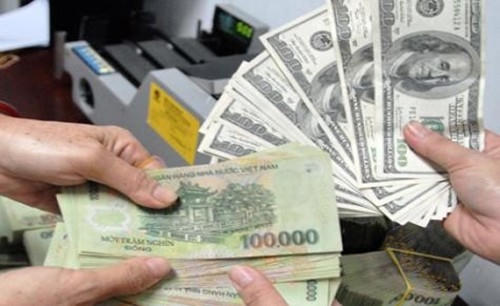 Tỷ giá VND/USD niêm yết ở chiều bán ra vẫn đang ở mức kịch trần.