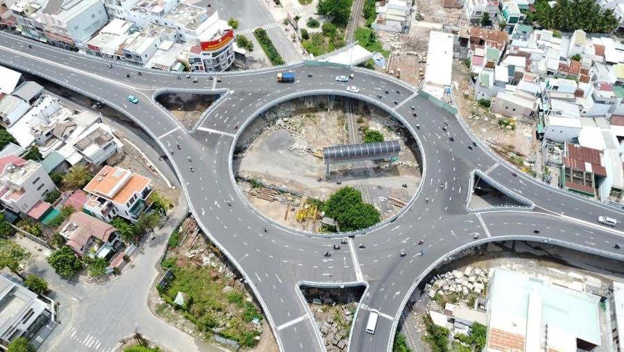 Nút giao Ngọc Hội mới đưa vào sử dụng được hơn 1 năm.