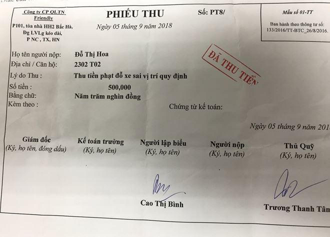Thu tiền trái phép của người dân với hình thức "xử phạt" đỗ xe sai vị trí quy định.