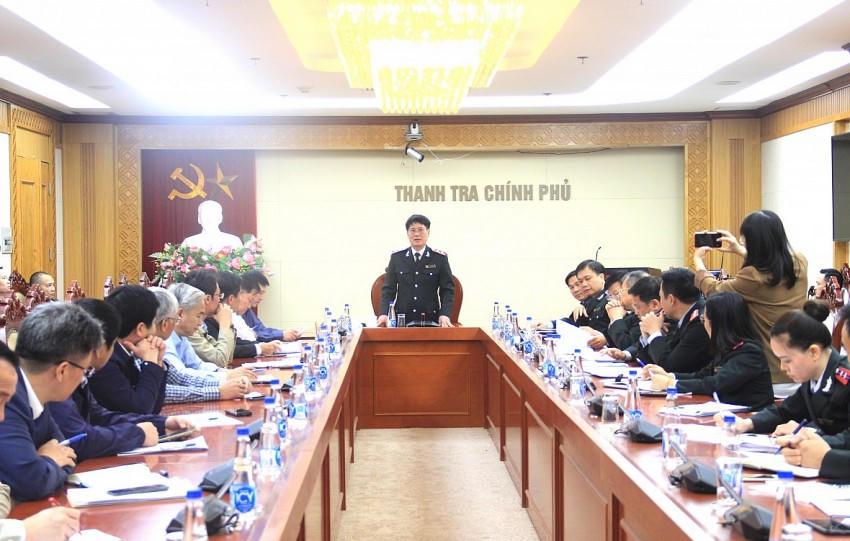 Thanh tra Chính phủ công bố quyết định thanh tra chuyên đề về quản lý khai thác, chế biến, kinh doanh đất hiếm, vonfram và quặng bô xít.(Ảnh: TTCP)