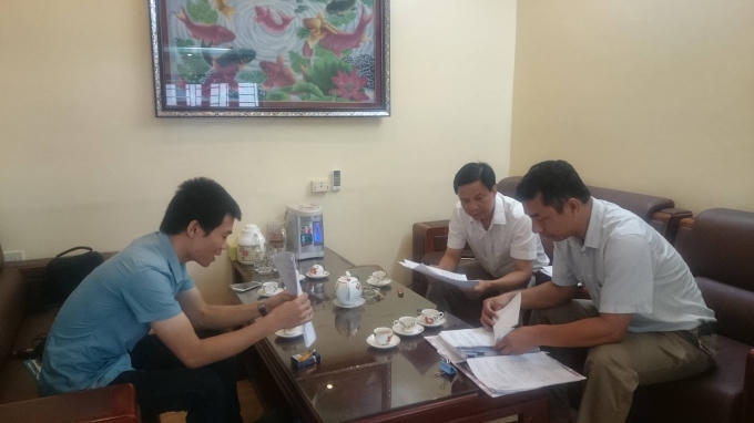 Chủ tịch UBND huyện Bảo Yên tại buổi làm việc với PV Phapluatplus.vn.
