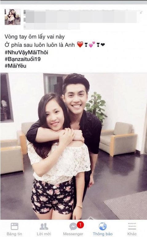 Status tình cảm trên facebook "người yêu tin đồn" của Noo Phước Thịnh khiến khán giả tò mò.