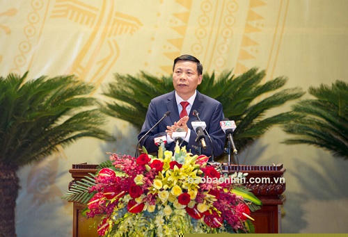 Bí thư Tỉnh ủy Bắc Ninh Nguyễn Nhân Chiến phát biểu tại Đại hội - Ảnh: Báo Bắc Ninh