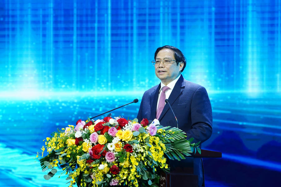 Thủ tướng Phạm Minh Chính phát biểu tại buổi lễ công bố