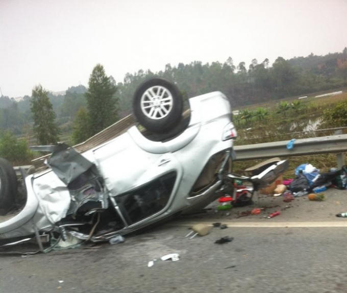 Hiện trường vụ tai nạn.