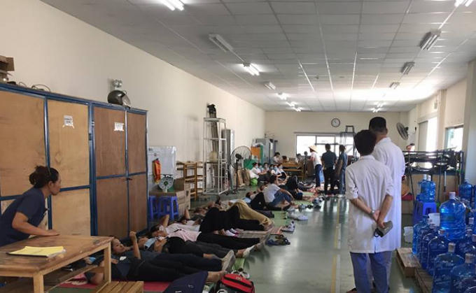 Hàng chục công nhân có dấu hiệu ngộ độc tại xưởng sản xuất của công ty Yazaki Việt Nam chi nhánh Quảng Ninh.