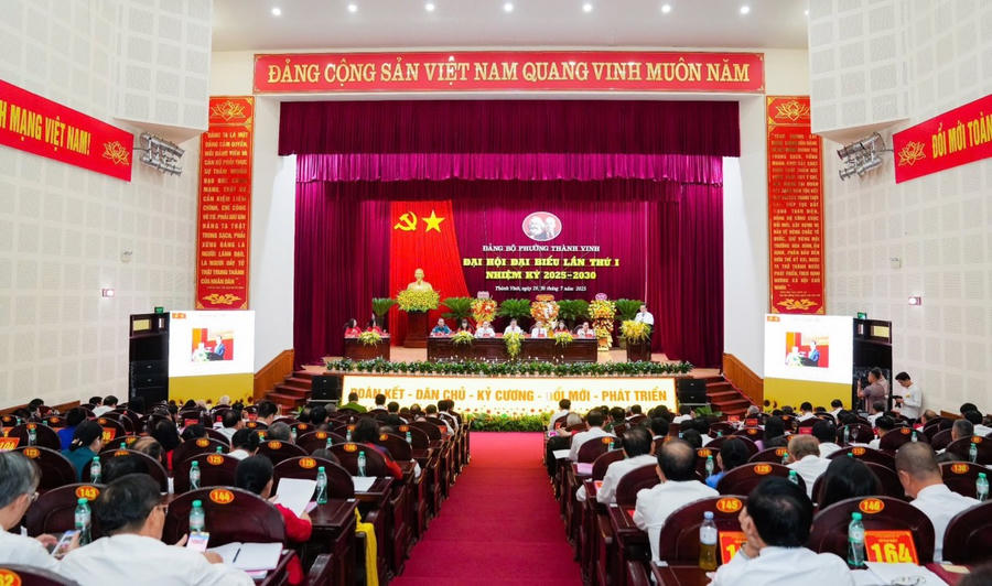 Đảng bộ phường Thành Vinh được Tỉnh ủy Nghệ An lựa chọn tổ chức đại hội điểm cấp trên trực tiếp cơ sở.