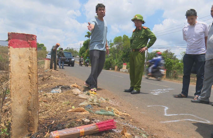 Hiện trường phát hiện thi thể nạn nhân.