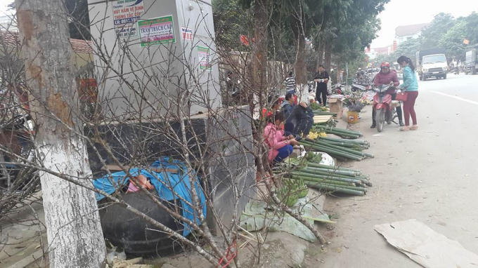Ống lùng để gói bánh chưng.