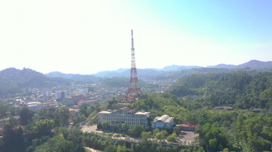 Khuôn viên Đài Truyền hình và Phát thanh tỉnh Bắc Kạn.