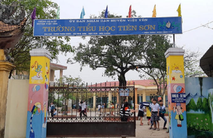 Trường Tiểu học Ti&ecirc;n Sơn nơi xảy ra sự việc.