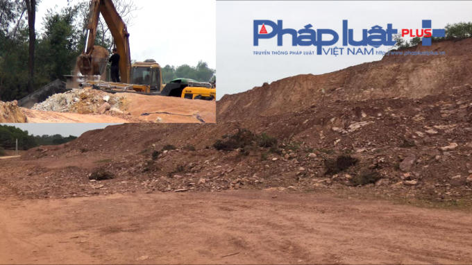 Những quả đồi đang bị "xẻ thịt" đi bán thu lời trái phép tại xã Tân Hòa (Phú Bình, Thái Nguyên).