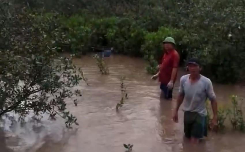 Khu vực sét đánh khiến 2 vợ chồng thương vong.