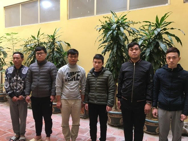 Các đối tượng bị bắt giữ.