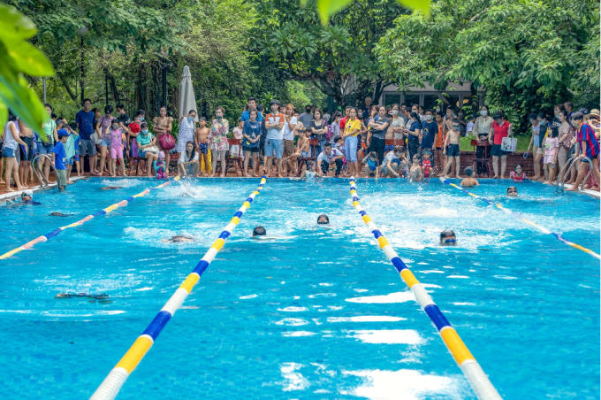 Cuộc thi chinh phục đường đua xanh dành cho các em nhỏ trong KĐT