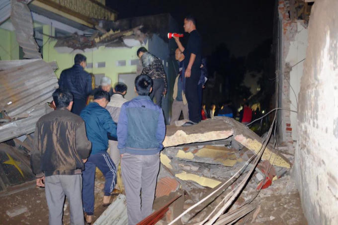 Vụ nổ được xác định khoảng hơn 4h sáng ngày 3/1/2018. Ảnh Vinh Khoa.