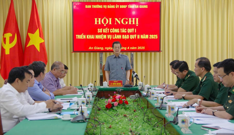 Bí thư Tỉnh uỷ An Giang Lê Hồng Quang phát biểu chỉ đạo