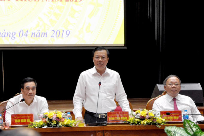 Bộ trưởng Đinh Tiến Dũng phát biểu chỉ đạo tại Hội nghị. (Ảnh: Bộ Tài chính)