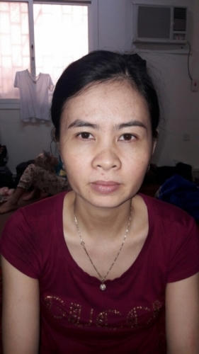 Sau khi sang Ả rập Xê út, chị Huyền đã bị suy nhược cơ thể, sút gần 10kg. Ảnh: Q.Doanh