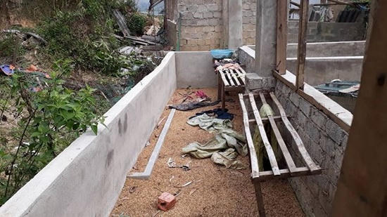 Hiện trường nơi phát hện ra xác nạn nhân.