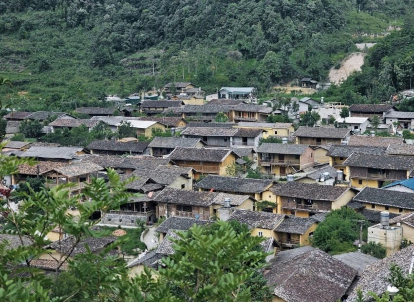 Một góc thôn Lô Lô Chải, xã Lũng Cú, tỉnh Tuyên Quang. (Ảnh: Nguyễn Thành Trung).