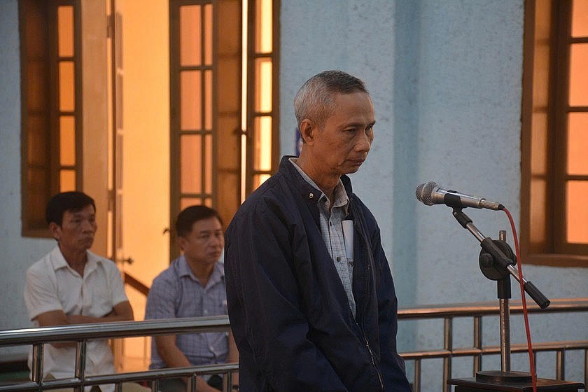 Bị cáo Ngô Thanh Thí tại tòa.